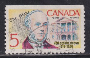 Canada 484 George Brown, The Globe & Legislature 5¢ 1968