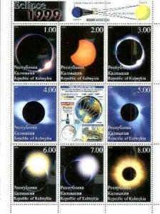 KALMYKIA - 1999 - Eclipse - Perf 9v Sheet - Mint Never Hinged-Private Issue