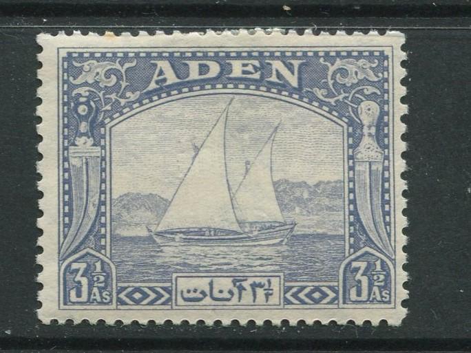 ADEN - Scott 7 - Dhow Issue - 1937- MH - Single 3.1/2a Stamp