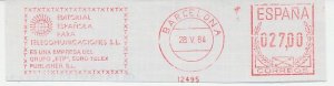 Meter cut Spain 1984 Telex - Euro telex publisher