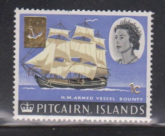 PITCAIRN ISLANDS Scott # 73 MH - QEII & Ship With Overprint