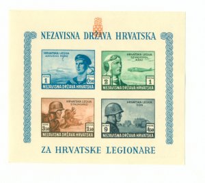 CROATIA B37 MH S/S IMPERF CV $7.50 BIN $5.00