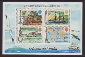 Tristan Da Chuna 184a HMS Challenger Souvenir Sheet MNH VF