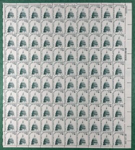 1591 v RIGHT TO PEACEABLY ASSEMBLE (Dull Gum) Sheet of 100 US 9¢ Stamps MNH 1977