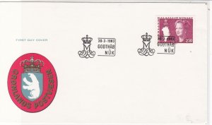 Greenland 1983 Polar Bear Shield Crown M Slogan Cancels FDC Stamps Cover Rf25688
