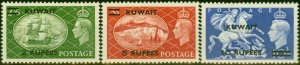 Kuwait 1951 Set of 3 Top Values SG90-92 V.F MNH