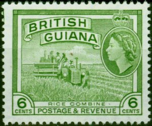 British Guiana 1962 6c Yellow-Green SG336a D.L.R V.F MNH