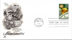 FDC 1991 SC #2558 Artcraft Cachet - Chicago, ILL - Single - J2674