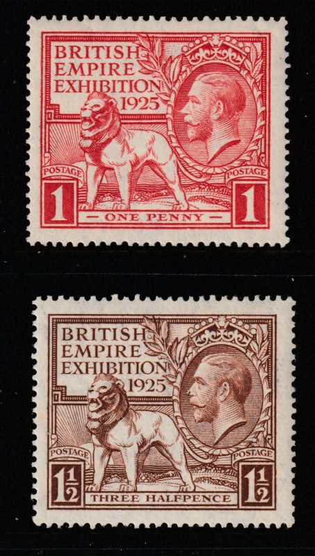 Great Britain the 1925 KGV Exhibition pair mint