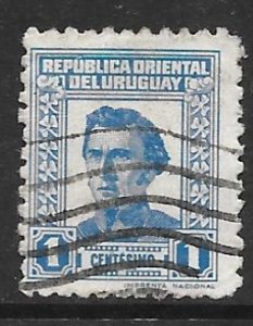 Uruguay 495: 1c Artigas, used, F