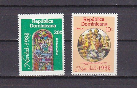 Dominican Rep., Scott cat. 1045-1046. Religious Christmas issue. ^