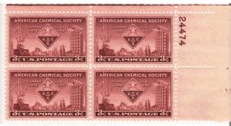 1002: American Chemical Society - Plate Block - MNH - 24474-UR