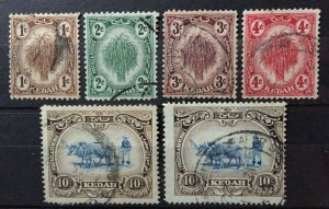 MALAYA 1921-32 Kedah Definitive 6V Used MSCA M2991