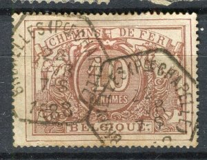 BELGIUM; 1880s early classic Railway Parcel Post issue used 10c. value