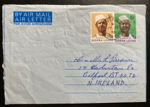 1978 Sierra Leone Air Letter Cover To Belfast North Ireland