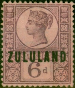 Zululand 1888 6d Purple-Rose-Red SG8 Fine VLMM 