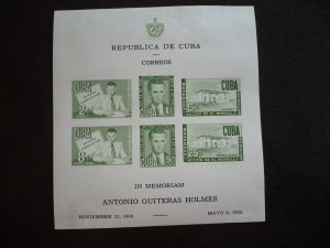 Stamps - Cuba- Scott# C49b - Mint Hinged Souvenir Sheet of 6 Stamps - Imperf