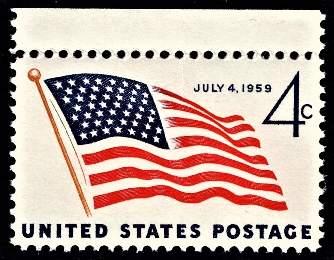 US 1132 MNH VF 4 Cent 49 Star Flag July 4th 1959 | United States, General  Issue Stamp