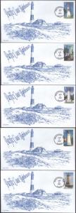 #4146-50 Pacific Lighthouses CL FDC Set