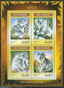 MOZAMBIQUE 2014  KOALA BEAR  SHEET  MINT NH