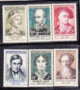 FRANCE B312-17 MNH  1957 PORTRAITS-FAMOUS PEOPLE