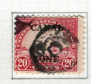 CANAL ZONE; 1924 early Presidential Series Optd. issue fine used 20c. value