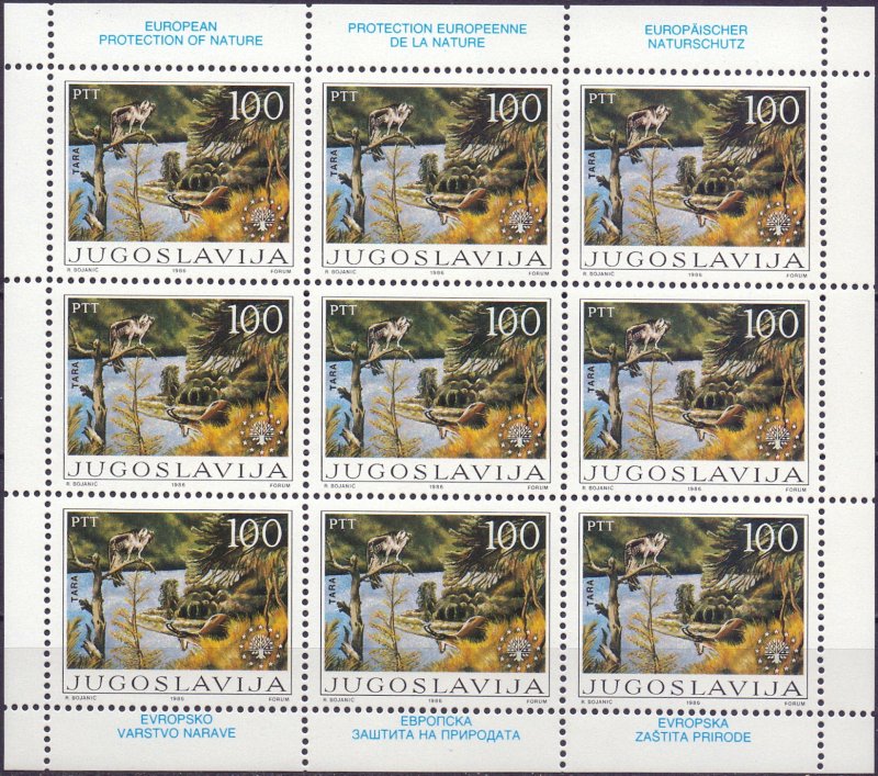 Yugoslavia. 1986. KLB 2148-49. Enviroment protection. MNH.