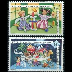 UN-NEW YORK 1994 - Scott# 651-2 Population Set of 2 NH