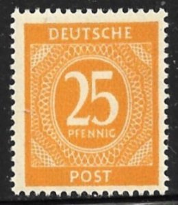 GERMANY 1946 25pf Orange Yellow Numeral of Value Issue Sc 546 MNH