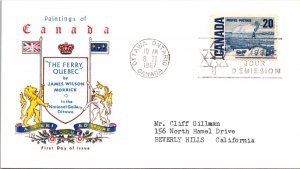 Canada 1967 FDC - Paintings Of Canada, The Ferry Quebec - Ottwa, Ont - J3927