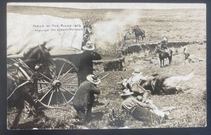 1911 Lajunta CO USA RPPC Postcard Cover Perils Of The Planes Cowboy VS Indians