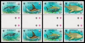 Kiribati Scott 562-565 Gutter Pairs (1991) Mint NH VF C