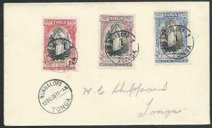 TONGA 1938 20th Anniv set on FDC - Nukualofa cds...........................27497