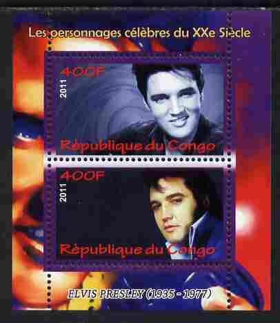 CONGO - 2011 - Elvis Presley - Perf 2v Sheet - MNH - Private Issue