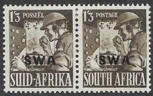 South-West Africa # 143 Wartime Signal Corps A/E PAIR  (1) VF Unused