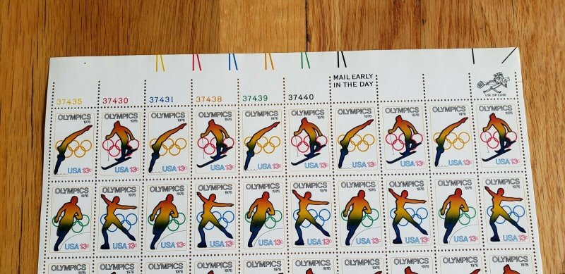 Scott # 1695 - 98 1976 Winter Olympics sheet 50 stamps MNH  (FL)