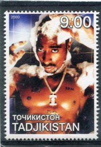 Tajikistan 2000 TU PAC SHAKUR American Hip-Hop 1 value Perforated Mint (NH)