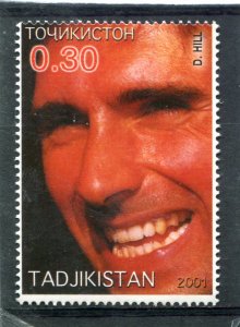 Tajikistan 2001 DAMON HILL FORMULA ONE 1 value Perforated Mint (NH)