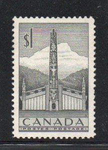 Canada Sc 321 1953 $1 Totem Pole stamp mint