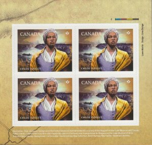 CHLOE COOLEY = Black History Month = BACK Booklet Page of 4 Canada 2023 MNH