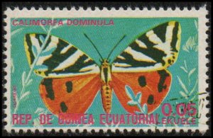 Equatorial Guinea sw1004 - Cto - 0.05e Scarlet Tiger Moth (1975)