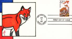 #2335 Red Fox Skat FDC