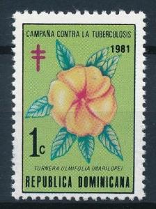 [62599] Dominican Republic 1981 Flora - Campaign against Tuberculosis  MNH