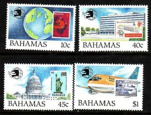 Bahamas-Sc#683-6- id9-unused NH set-Stamp on Stamp-World Stamp Expo-1989-