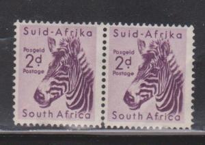 SOUTH AFRICA Scott # 203 MH Pair - Zebra