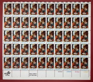 Scott 1414 a CHRISTMAS NATIVITY Precancel Sheet of 50 US 6¢ Stamps MNH 1970