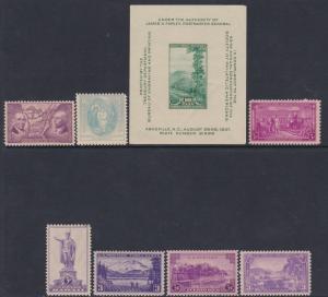 US 1937 Commemortive Year Set MNH Original Gum