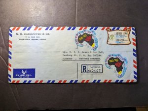 1969 Registered Sierra Leone Airmail Cover Freetown to Hamburg West Germany