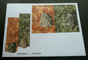 Croatia Rocks And Minerals 2012 Stone (stamp FDC) *Hot stamping *odd *unusual