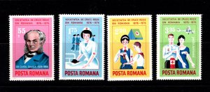 Romania  #2617-19/#C199 (1976 Red Cross set) VFMNM CV $1.85